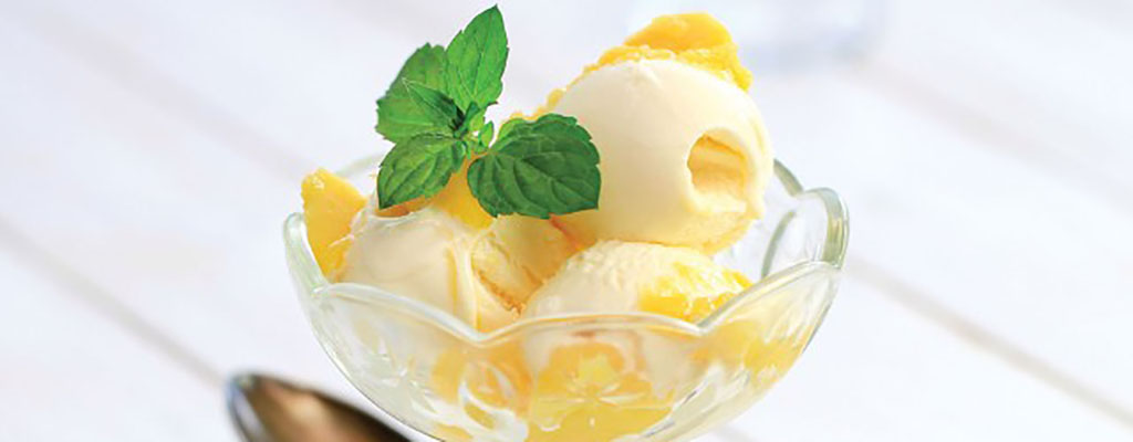 Romig mango ijs